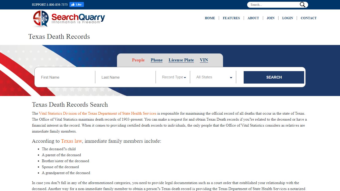 Enter a Name to View Texas Death Records Online - SearchQuarry